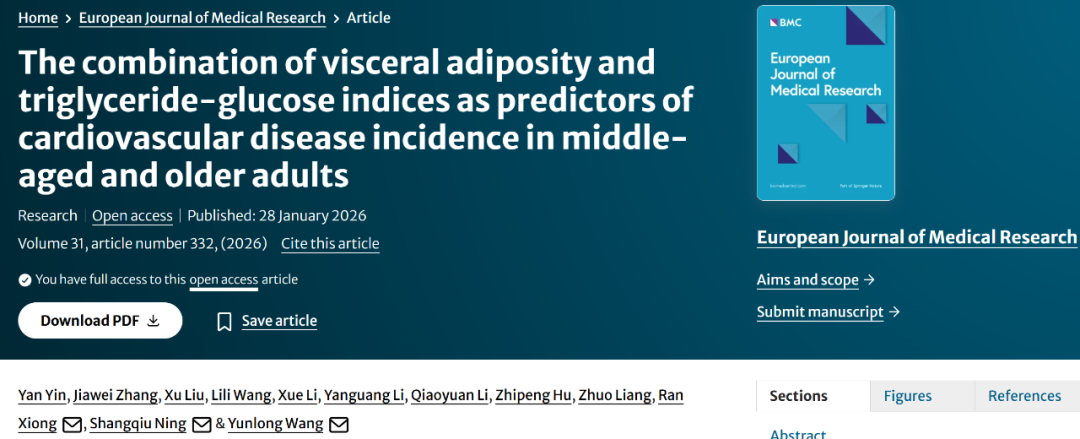 查个血糖血脂+腰围，就能预测心血管病风险？——内脏脂肪+TyG指数，这个“黄金组合”更准预警！