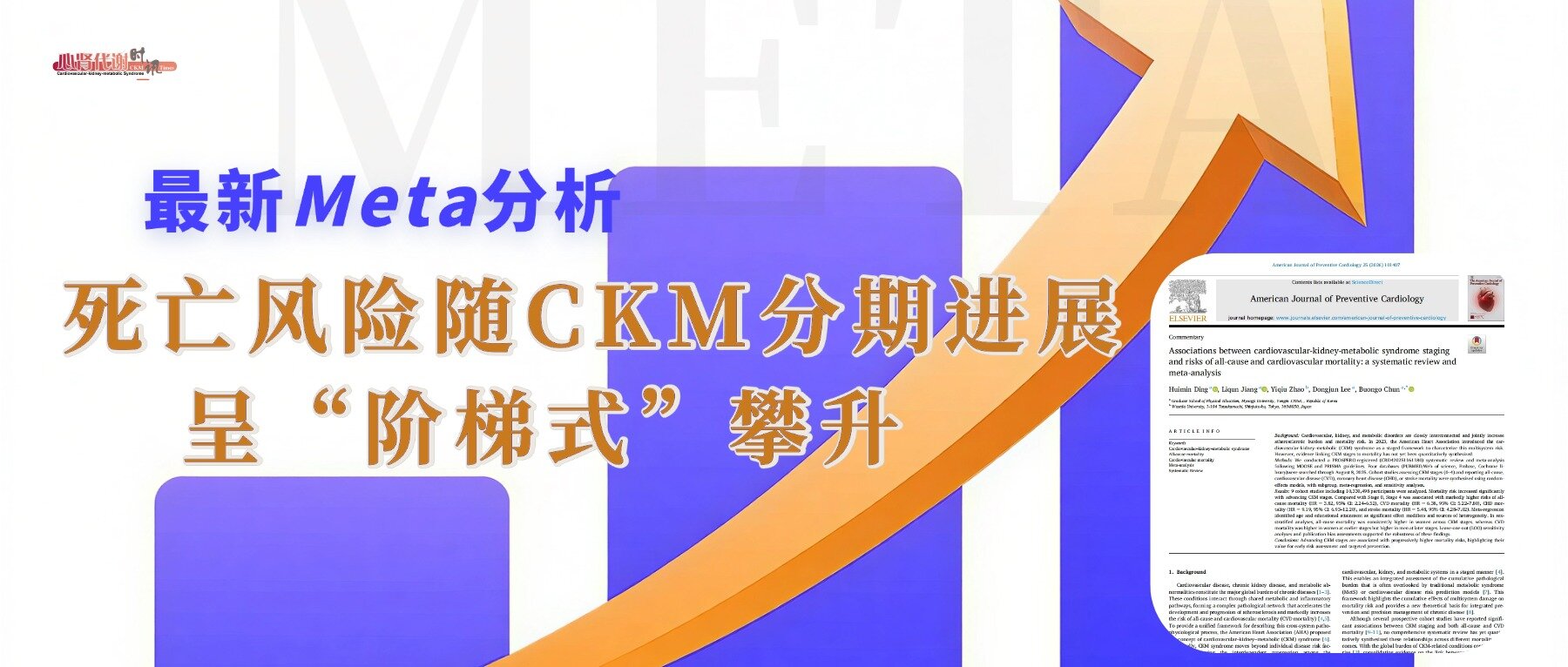 最新Meta分析：死亡风险随CKM分期进展呈“阶梯式”攀升
