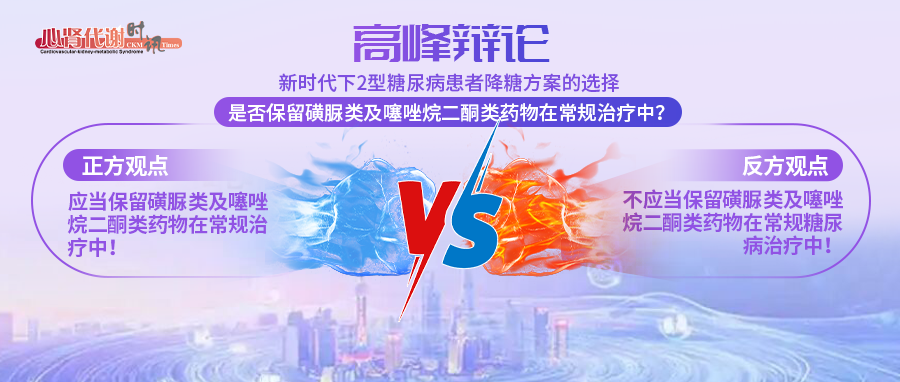 高峰辩论：新时代下2型糖尿病患者降糖方案的选择——是否保留磺脲类及噻唑烷二酮类药物在常规治疗中？